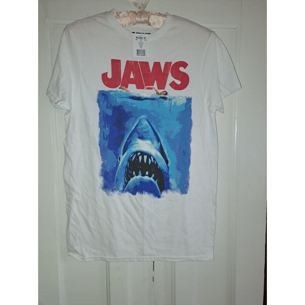 JAWS T-shirt S M graphic officially licensed UNISEX
